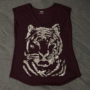 Purple Express Sleeveless Blouse